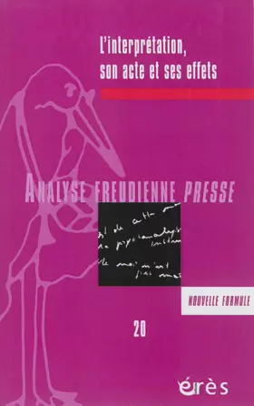 Couverture du produit · AFP 20 - L' interprétation, son acte et ses effets