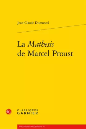 Couverture du produit · La Mathesis de Marcel Proust