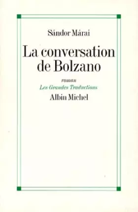 Couverture du produit · La conversation de Bolzano
