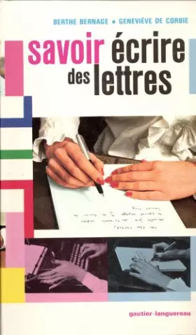 Couverture du produit · Savoir écrire des lettres