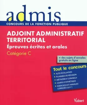 Couverture du produit · Adjoint administratif territorial Epreuves écrites et orales Catégorie C