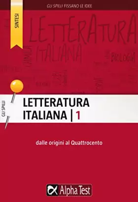 Couverture du produit · Letteratura italiana. Dalle origini al Quattrocento (Vol. 1)