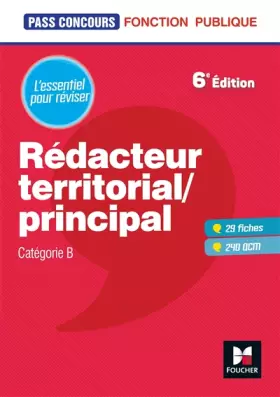 Couverture du produit · Pass'Concours - Rédacteur territorial/principal - Cat B - Révision et entraînement