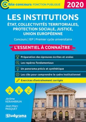 Couverture du produit · Les institutions état, collectivités territoriales, protection sociale 2020: L'essentiel à connaître