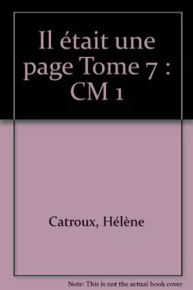 Couverture du produit · Il était une page CM1, élève