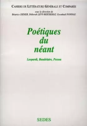 Couverture du produit · Poétiques du néant