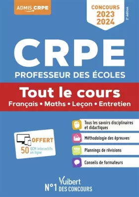 Couverture du produit · CRPE 2023-2024 - Tout le cours - Ecrit et oral: Concours Professeur des écoles - Français, Maths, Leçon, EPS et Mises en situat