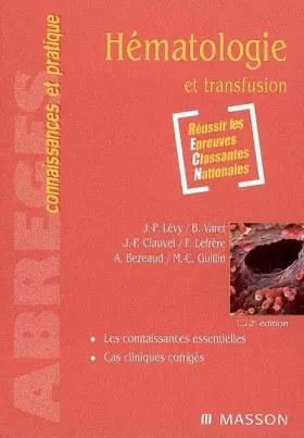 Couverture du produit · Hématologie et transfusion
