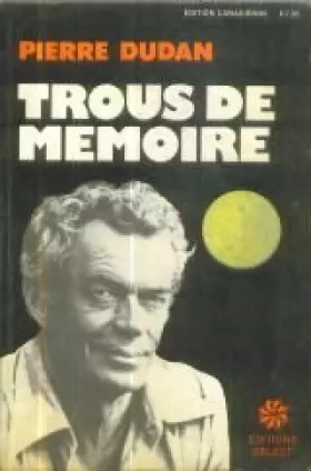 Couverture du produit · Trous de mémoire