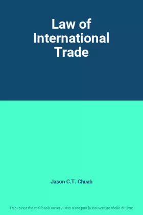 Couverture du produit · Law of International Trade