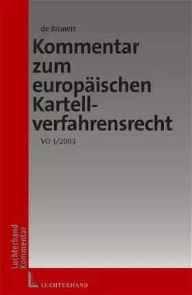Couverture du produit · Kommentar zum EU-Kartellverfahrensrecht - VO 1/2003