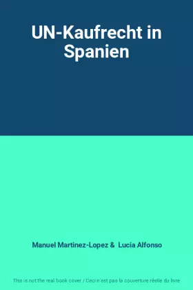 Couverture du produit · UN-Kaufrecht in Spanien