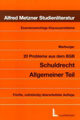 Couverture du produit · 20 Probleme aus dem BGB: Schuldrecht / Allgemeiner Teil