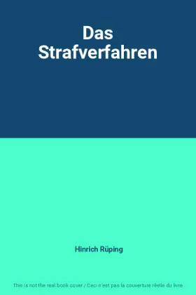 Couverture du produit · Das Strafverfahren
