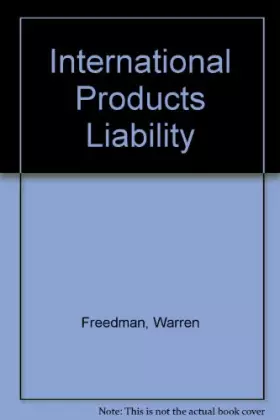Couverture du produit · International Products Liability