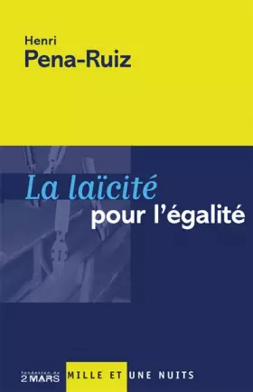 Couverture du produit · La laïcité pour l'égalité