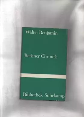 Couverture du produit · Berliner Chronik, Nachwort: Gershom Scholem,
