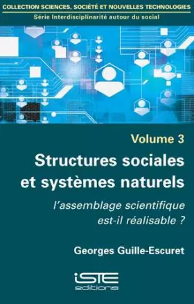 Couverture du produit · Structures Sociales Systemes Naturels