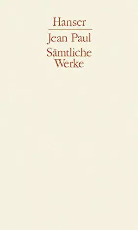 Couverture du produit · Sämtliche Werke, 10 Bde., Bd.1, Die unsichtbare Loge: 1. Abteilung, Band I
