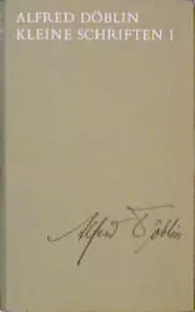 Couverture du produit · Ausgewählte Werke in Einzelbänden / Kleine Schriften I