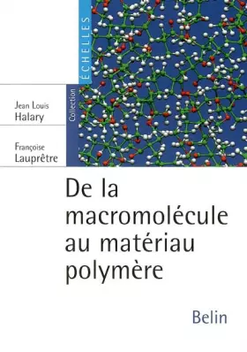 Couverture du produit · De la macromolécule au matériau polymère: Synthèse et propriétés des chaînes