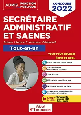 Couverture du produit · Concours Secrétaire administratif et SAENES - Tout-en-un - Fil d'actu offert: Catégorie B - Externe, interne - 2022