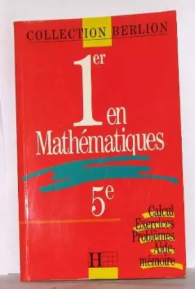 Couverture du produit · 1er en mathématiques, 5e