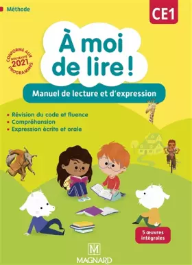 Couverture du produit · À moi de lire ! CE1 (2021) - Manuel de lecture et d'expression
