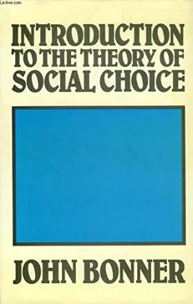 Couverture du produit · Introduction to the Theory of Social Choice