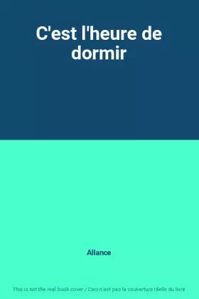 Couverture du produit · C'est l'heure de dormir