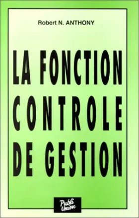 Couverture du produit · La fonction de contrôle de gestion, 1993