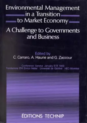 Couverture du produit · Environmental management in a transition to market economy - a challenge to governments and business