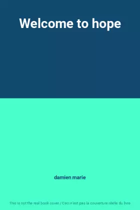Couverture du produit · Welcome to hope