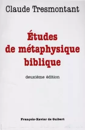Couverture du produit · Etudes de métaphysique biblique