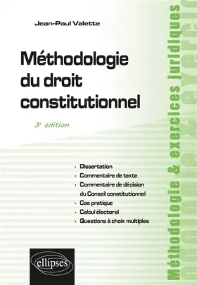 Couverture du produit · Méthodologie du droit constitutionnel