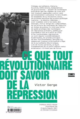 Couverture du produit · Ce que tout révolutionnaire doit savoir de la répression