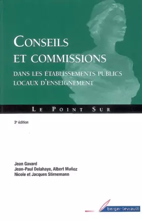 Couverture du produit · Conseils et commissions dans les établissements publics locaux d'enseignement