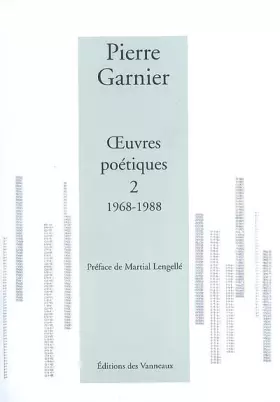 Couverture du produit · Oeuvres poétiques: Tome 2, 1968-1988