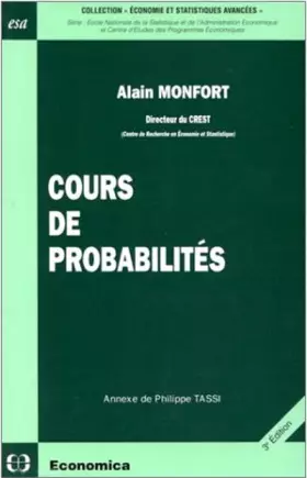 Couverture du produit · Cours de probabilités