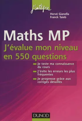 Couverture du produit · Maths MP - J'évalue mon niveau en 550 questions