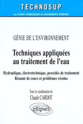 Couverture du produit · Techniques appliquées au traitement de l'eau