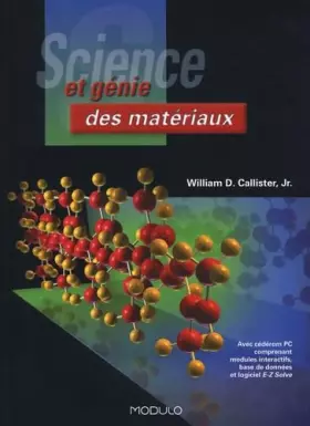 Couverture du produit · Science et génie des matériaux