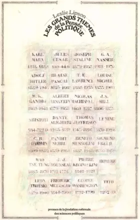 Couverture du produit · Les grands thèmes de la pensée politique