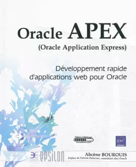 Couverture du produit · APEX (Oracle Application Express) - Développement rapide d'applications web pour Oracle