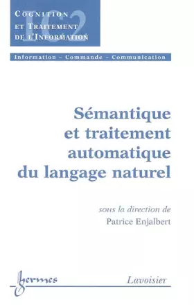 Couverture du produit · Sémantique et traitement automatique du langage naturel