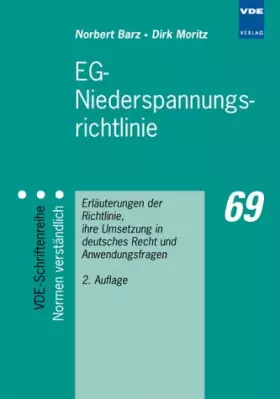Couverture du produit · EG-Niederspannungsrichtlinie: Erläuterungen der Richtlinie, ihre Umsetzung in deutsches Recht und Anwendungsfragen
