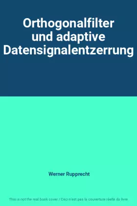 Couverture du produit · Orthogonalfilter und adaptive Datensignalentzerrung