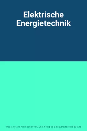 Couverture du produit · Elektrische Energietechnik