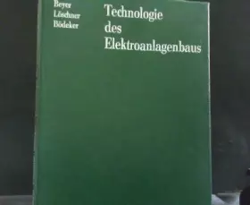 Couverture du produit · Technologie des Elektroanlagenbaus
