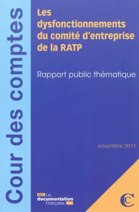 Couverture du produit · Les dysfonctionnements du comité d'entreprise de la RATP